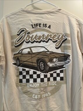 Eighth Avenue “Life Is A Journey”Enjoy the Ride graphic tee t-shirt men’s size L